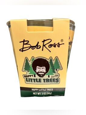 Bob Ross Happy Little Trees Scented Candle  - Yellow & Green